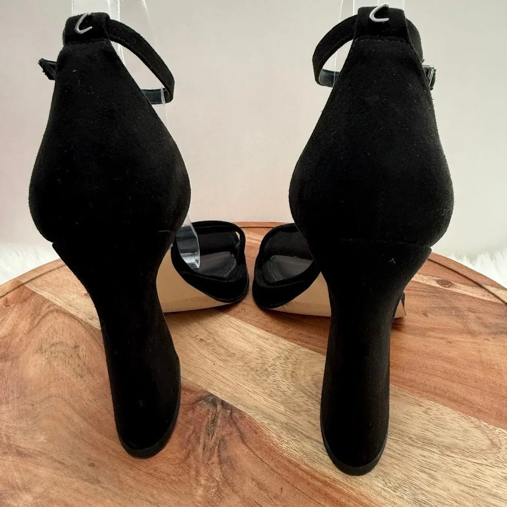 Circus NY Holmes Black Suede Platform Sandals Flared Block Heel Wmns 9M EUR‎ 40
